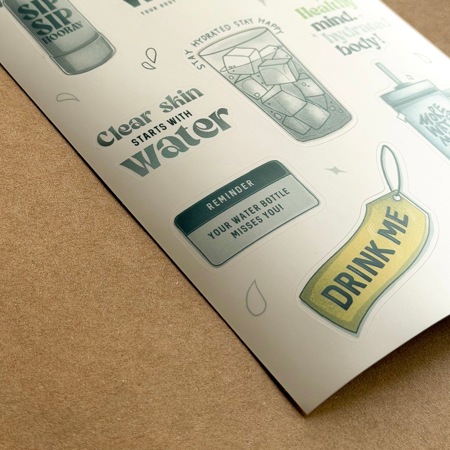Water Sticker sheet